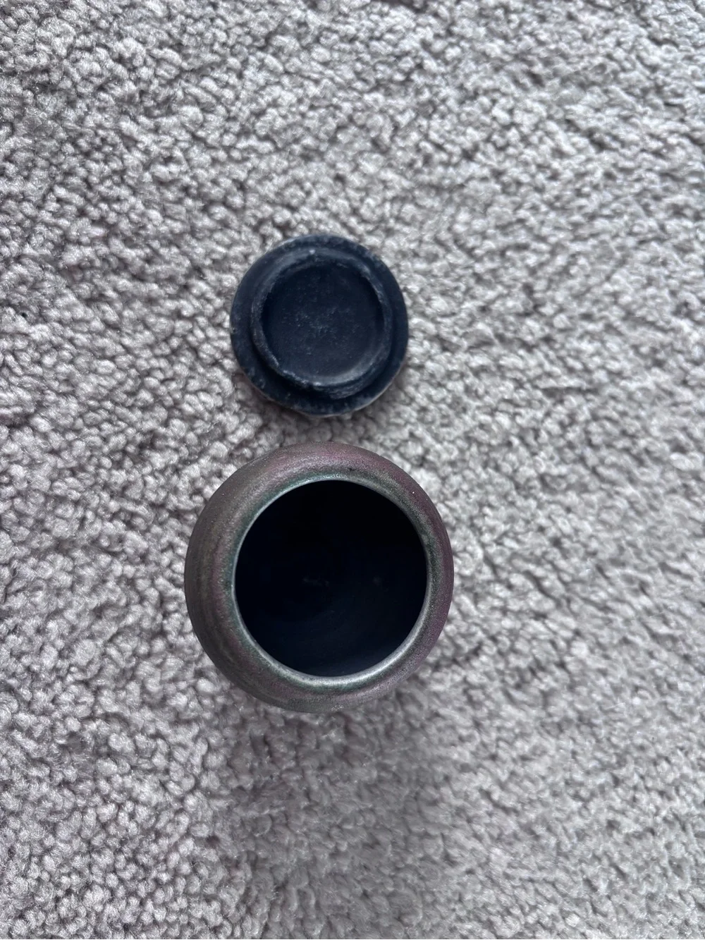 Iridescent Black Sun Emblem Container
